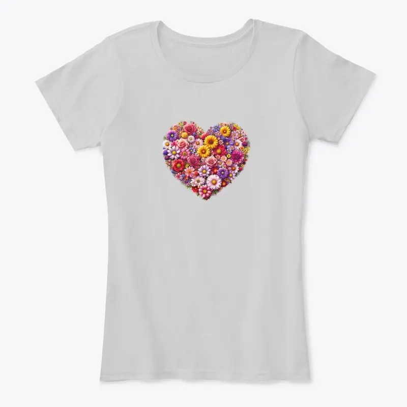 Valentine Flowery Heart Love Design