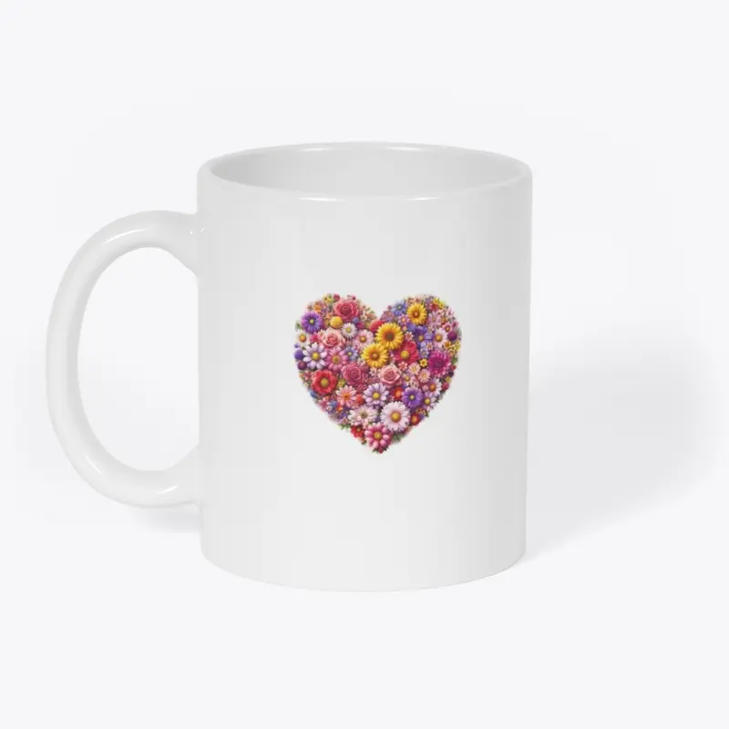 Valentine Flowery Heart Love Design