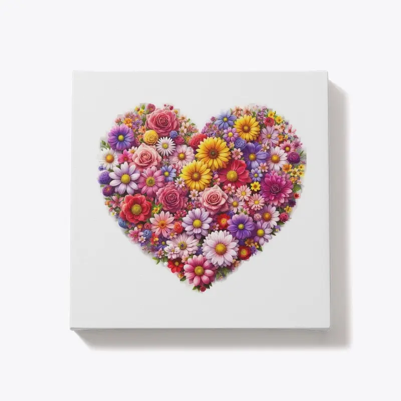 Valentine Flowery Heart Love Design