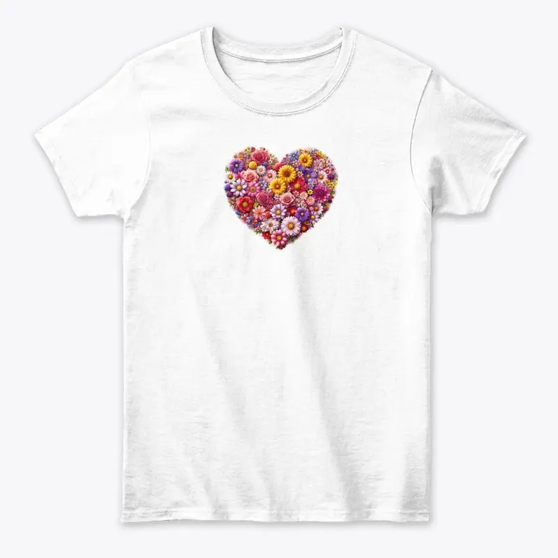 Valentine Flowery Heart Love Design